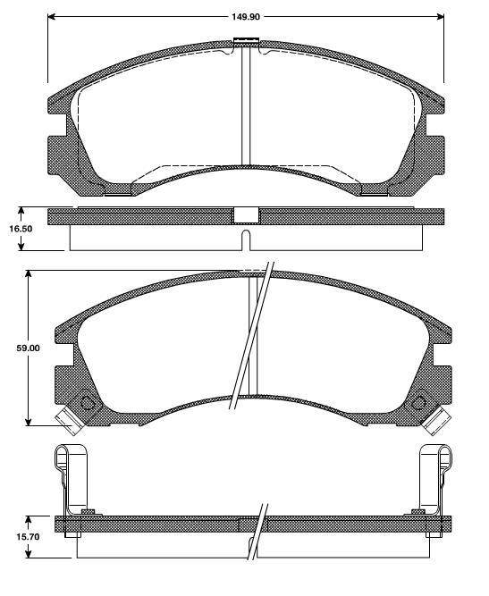 Pastilhas Dianteiras Mitsubishi Space Wagon 2.4 GLXI 98/....