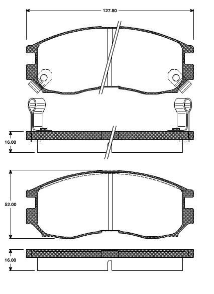 Pastilhas Dianteiras Mitsubishi Eclipse 2.0 16v GSI  91/95