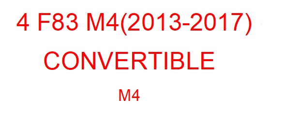 4 F83 M4 (2013-2017)