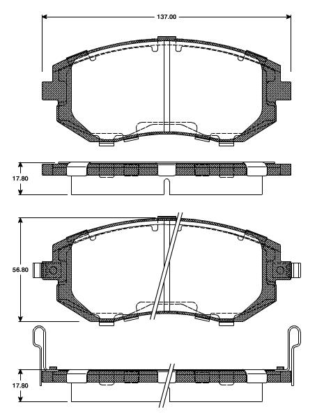 Pastilhas Dianteiras Subaru Legacy 2.5  03/....