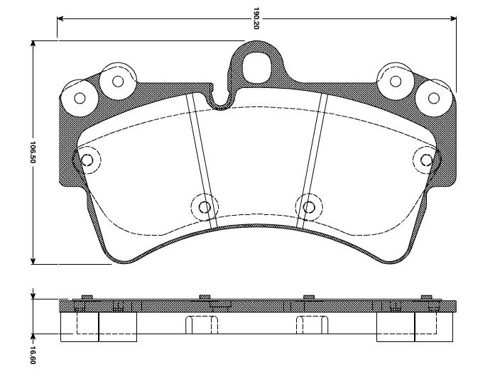 Pastilhas Dianteiras Porsche Cayenne V8 4.8S/4.8 TURBO S/4.8GTS